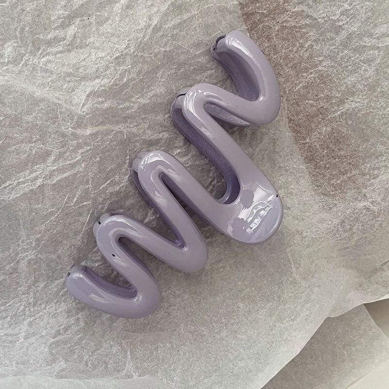 New Large Acrylic Frosted Hair Claw for Women Girls Hairpin Matte Wave Hair Claw Clip Hair Accessories Girls Headwear