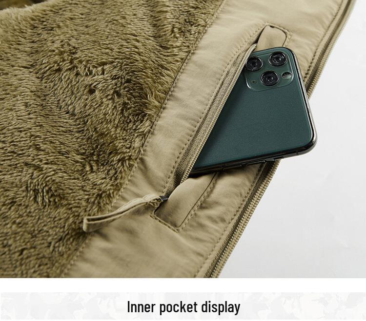 Men's Fleece-Lined Multi-Pocket Vest: Outdoor Down Cotton Photography Gilet, Plus Size, Trendy Dad Style