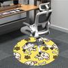 1PC Puppy Bone Office Round Area Rug, Mat Suitable For Office, Under Office Chairs Bedroom Living Room Home Decor, Room Deco