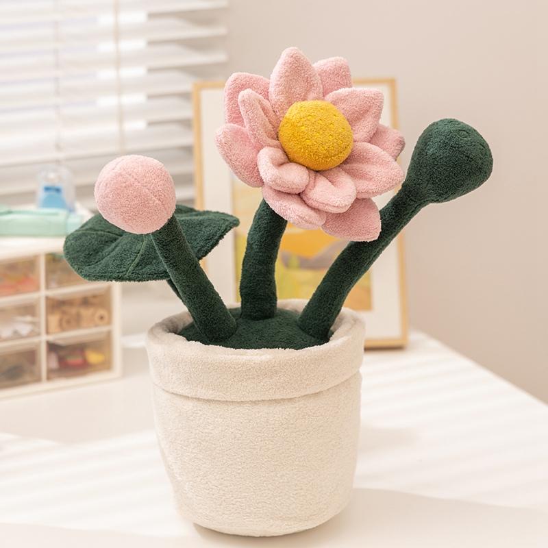 Schattig Bloemenboeket Knuffeldier Voor Vriendin Vrouw Moeder Plant Pluche Speelgoed Cadeau Voor Valentijnsdag Afstuderen Verjaardag Kerstmis around 30cm