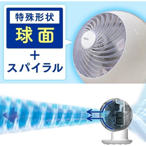 Iris Ohyama Circulator Eye Quiet Left and Right Swing 18 Tatami Powerful Air Blower PCF-SC15 White