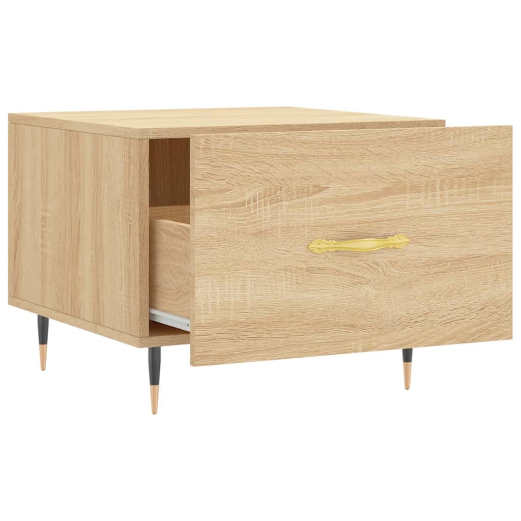  Coffee Tables, 2 Pcs, Sonoma Oak, 50x50x40 Cm