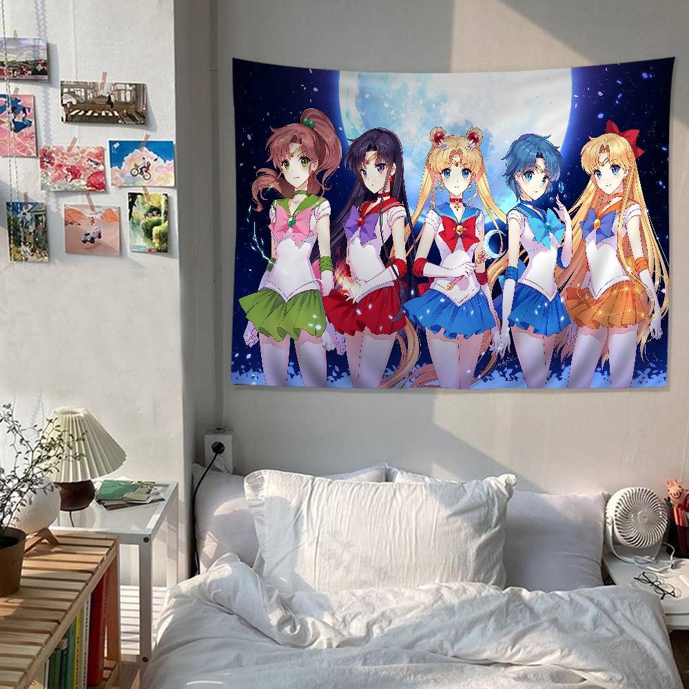 Anime RRole SSailor MMoon Hanging Bohemian Tapestry Cheap Hippie Wall Tapestries Mandala Wall Hanging Home Decor