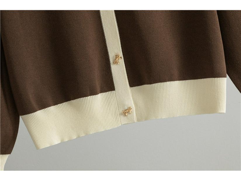 2026 Spring Women's Pleated Skirt & Round Neck Cardigan Set