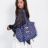 Heart Pocket Big Eco Bag Dot Navy