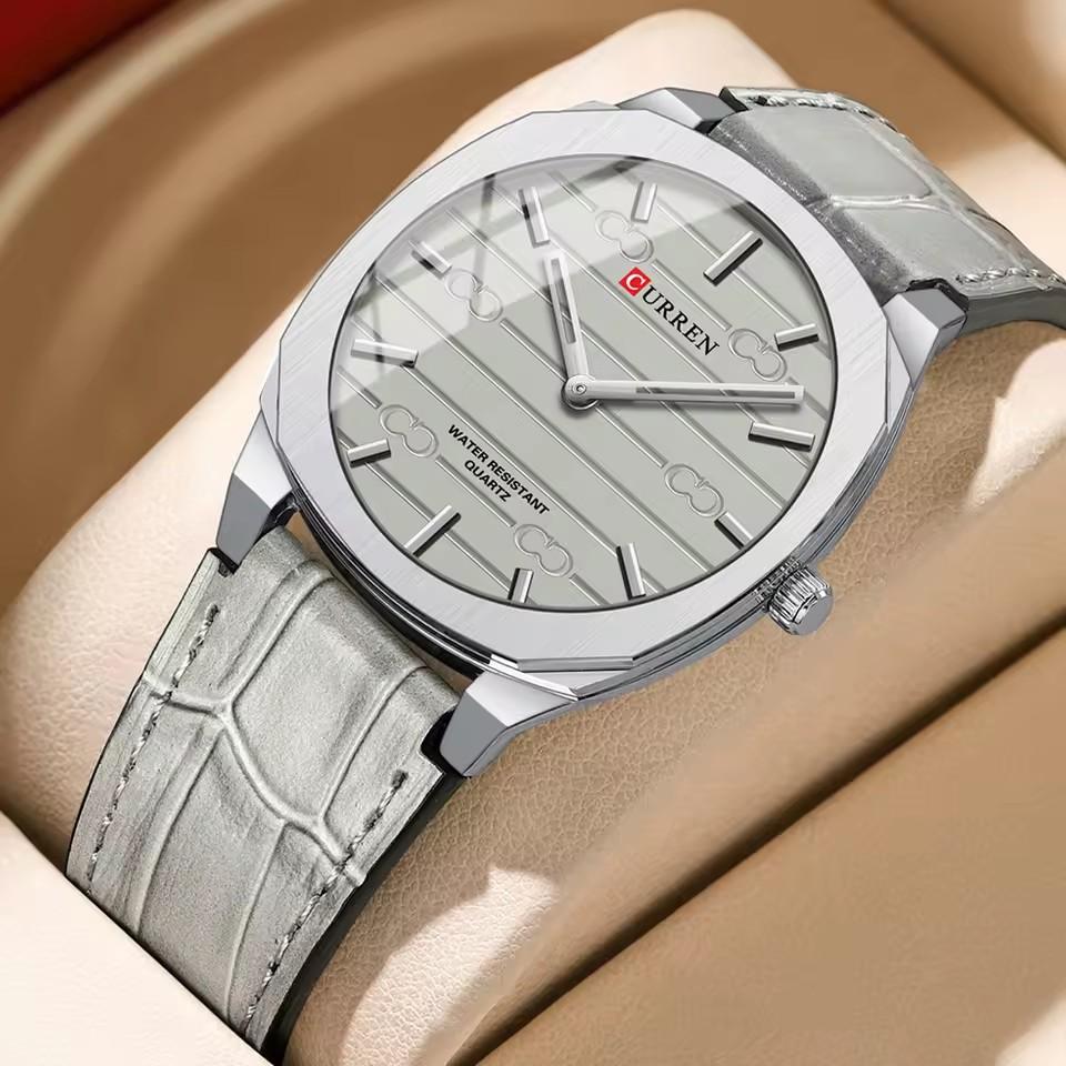 Curren Brand Luxury Men's Quartz Watch Ultra-Thin Waterproof Men's Wristwatch Business Fashion Watch for Men Leather Reloj 8480