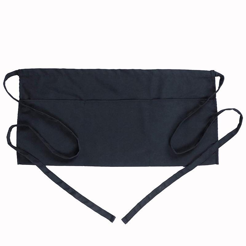 1 Piece Kitchen Canvas Apron Ladies Restaurant Waitress Apron With Extended Waistband And Reinforced Seams Half Apron