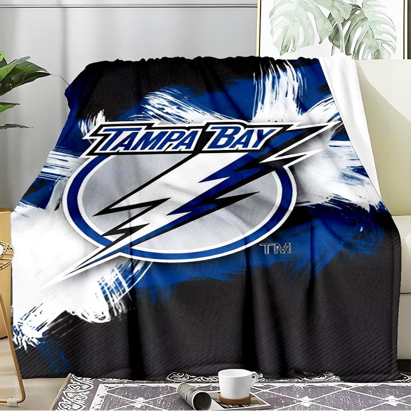 Tampa Bay Hockey Blanket Flannel Throw for Sofa, Indoor, Camping, Living Room, Office, Chair, And Bed Soft Birthday Gift