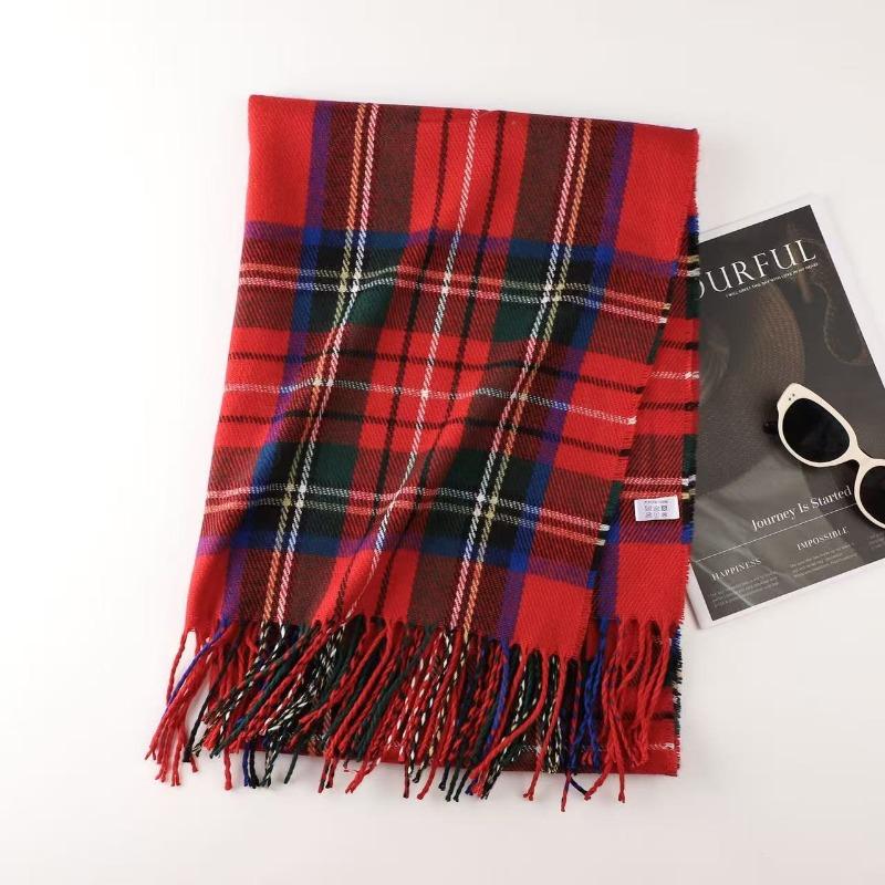 Christmas vibe scarf women's winter new Ankara red scarf long versatile knitted shawl scarf