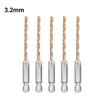 1/4 Inch Hex Shank Drill Bits 5pcs HSS Set 1 5 6 5mm Reliable Performance