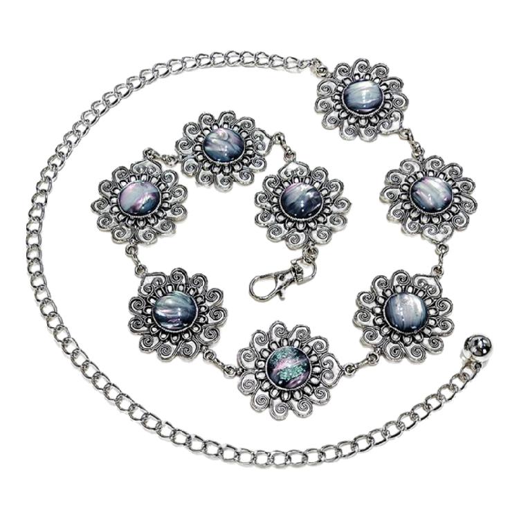 Adjustable Stone Embellished Waist Belt Bohemian Body Chain Waist Jewelry Accessory Gift for Women Outdoor Event