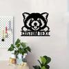 Metal Red Panda Wall Art, Personalized Nursery Name Sign, Kids Room Decor, Birthday Xmas Gift for Child