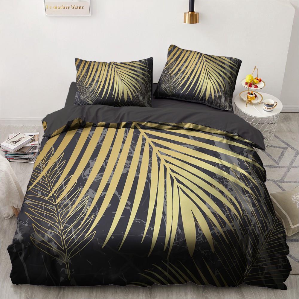 Enkla sängklädesset 3D Marmorering Påslakan Täcke Örngott King Queen Full Double Single Hemtextil