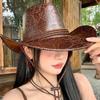 Wide Brim Western Cowboy Hat Ethnic Style Visor Cap Gentleman Knight Hat  Cycling