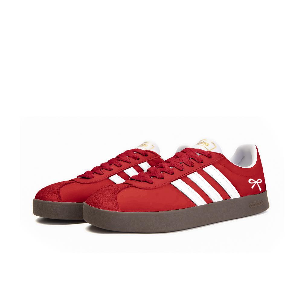 Adidas Neo VL Court 2.0 Slip Resistant Abrasion Resistant Low top Skateboard Shoes Unisex Red White ID6015(Team354-)