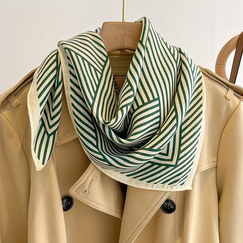 New Women's Scarf Bandana Headband Flowers Vintage Luxury Summer Beach Square Cotton Handkerchief Bohemia Girl Accessories