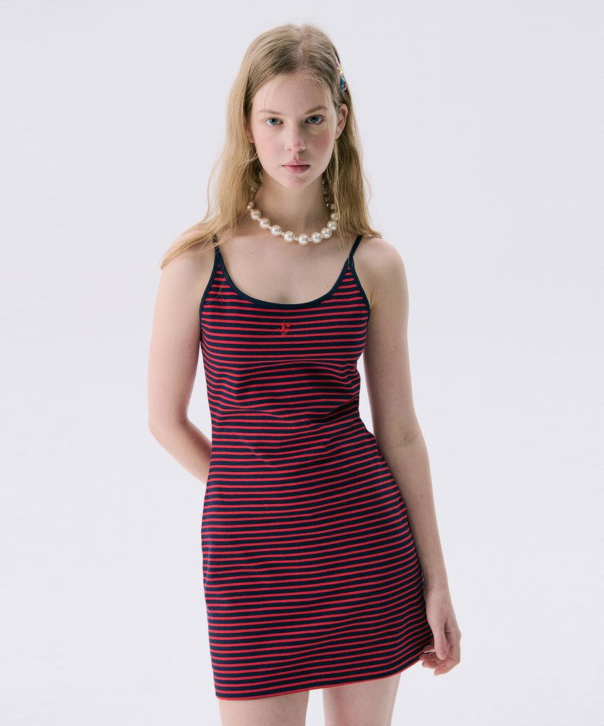 JUNEJUNE SPACE Vol11.Stripe Mini Jersey Dress_Red(Vol11.Stripe Mini Jersey Dress_Red)