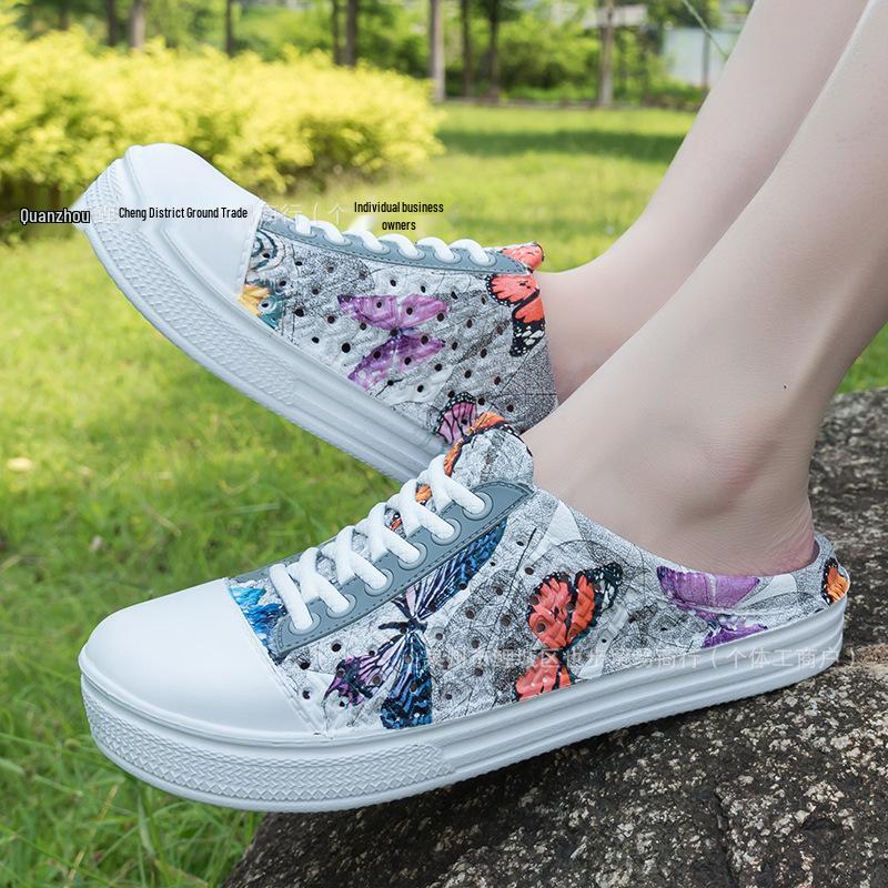 Women s Breathable Closed-Toe Butterfly Garden Sandals 37 серый
