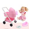 1:12 Dollhouse Baby Stroller Scene Decor Simulation Baby Bassinet Cart  Doll Accessories