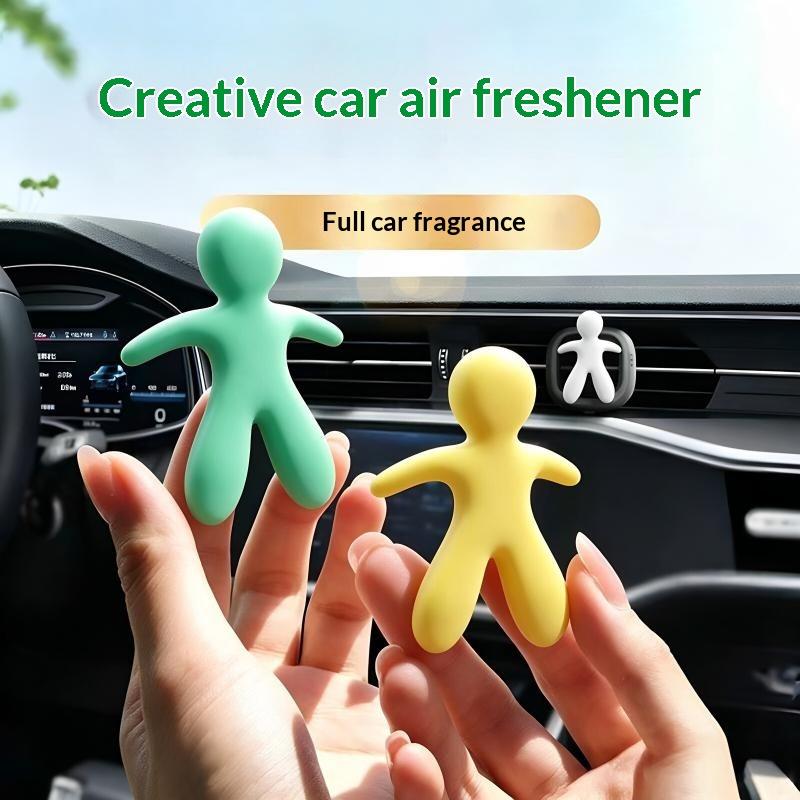 3D Creative Little Elves Air Freshener Natural Fruit Fragrance Car Air Vent Outlet Solid Aromatherapy Fashion Cute Car Interior