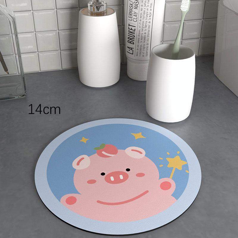 Cartoon Water-absorbing Coaster Heat-resisting Non-slip Drink Coffee Cup Pad Skid Insulation Pot Bowl Mat Kitchen Tableware Set