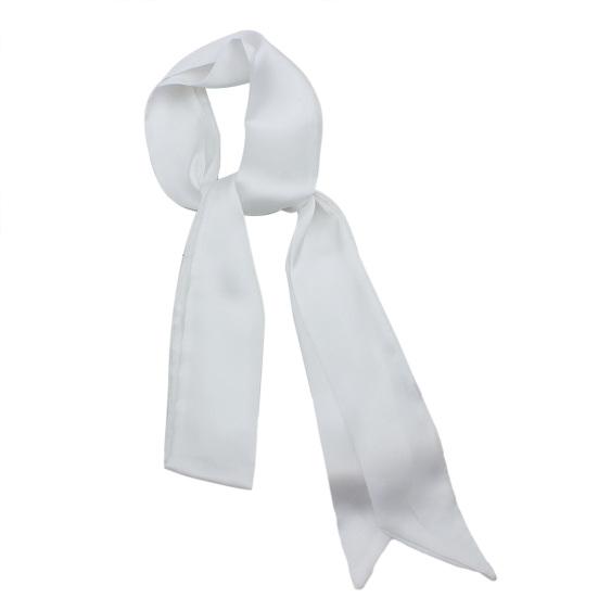 Silk Scarf Smooth Satin Solid Color Narrow Headband Soft Touch Women Headband Scarf Fashion Accessory