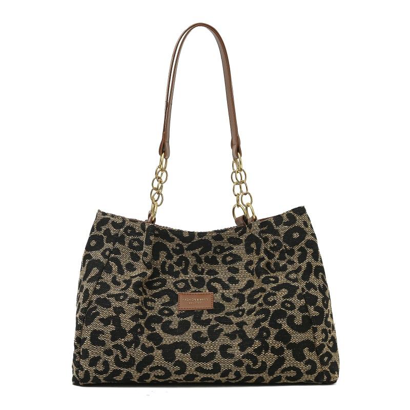Leopard Print Shoulder Bag Women's Leopard Print Tote Bag