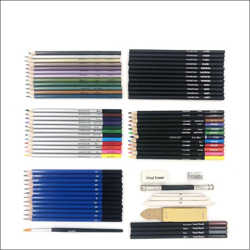 51-Piece Cross-Border Sketching & Drawing Pencil Set