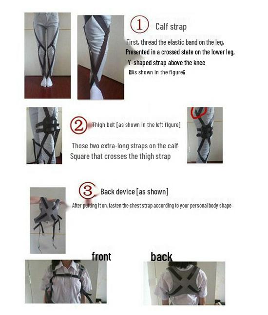 Attack On Titan Mikasa, Eren, Levi Survey Corps Full Body Leather Strap Cosplay Gear Available