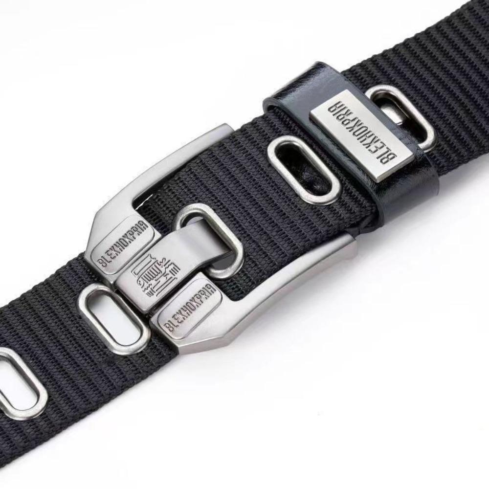 

Casual Nylon Belt Versatile Weave Waist Band Quick-drying Pin Buckle Waistband чорний
