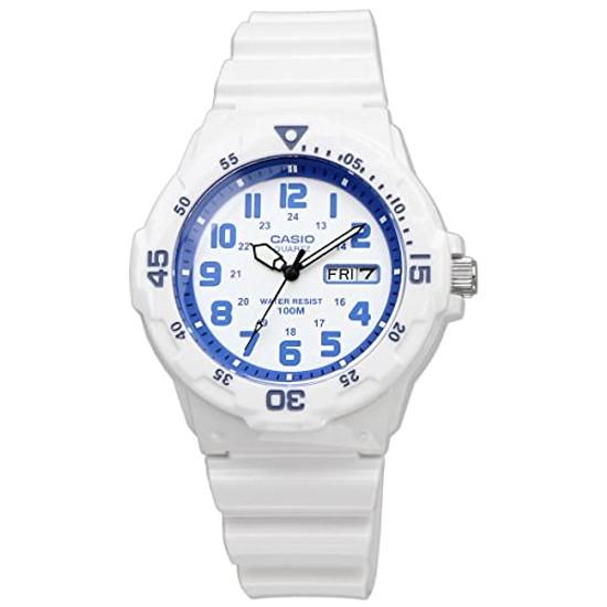 CASIO Standard Quartz Wristwatch MRW-200HC-7B2V Mens Gloss White Blue Overseas Model