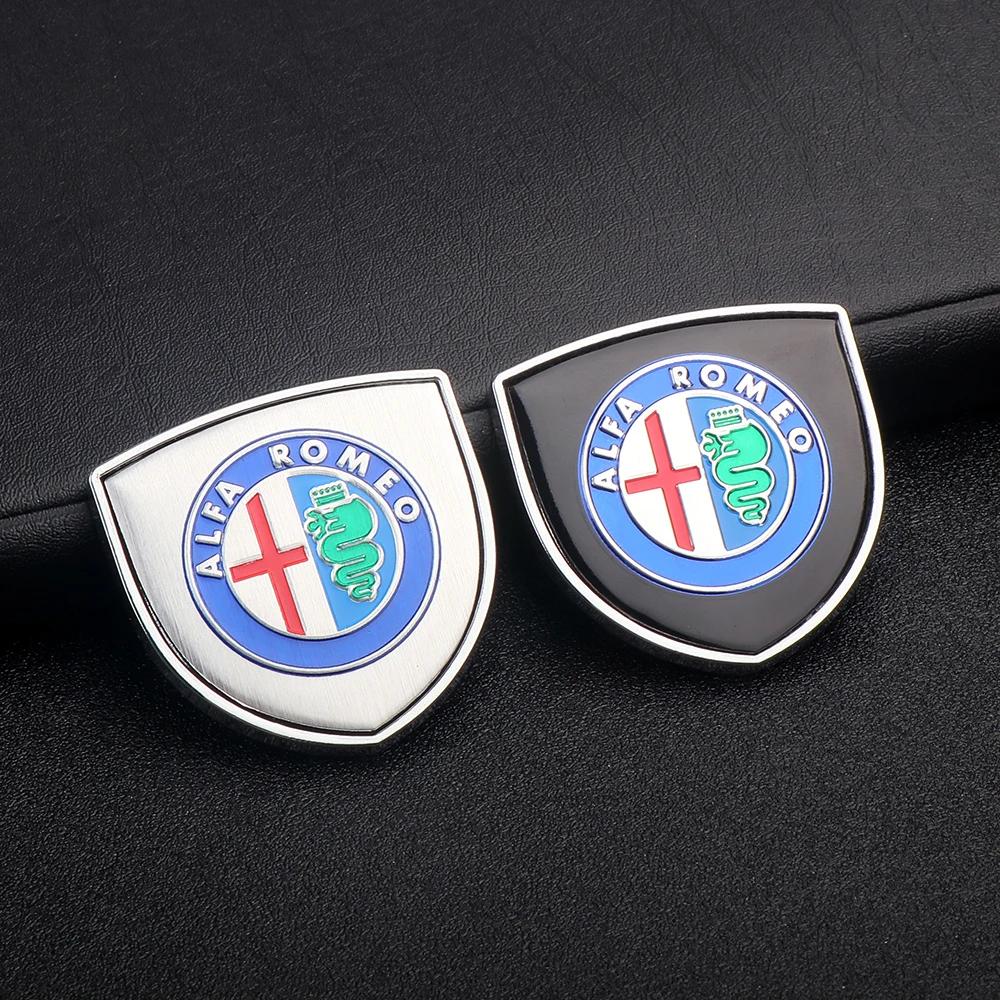 Car Stickers For Alfa Romeo 3D Metal Car Styling Fashion Decoration Shield Stickers Auto Accessories For Alfa Romeo Giulia Tonal
