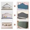Elastic Headboard Cover Home Hotel Soft Dustproof Headboard Cover Half Arc Shape All-inclusive Velvet Headboard Protector Cover
