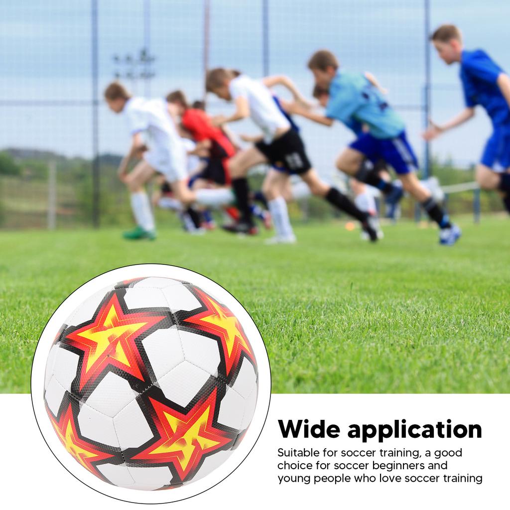 Sports Soccer Balls Size 5 PU Star Pattern Traditional Soccer Balls for Soccer Training Practice
