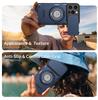 Anti-slip Armor Shockproof Case For iPhone 17 16 15 Pro Max Slide Camera Lens Protection Ring Stand TPU Plastic Phone Cover