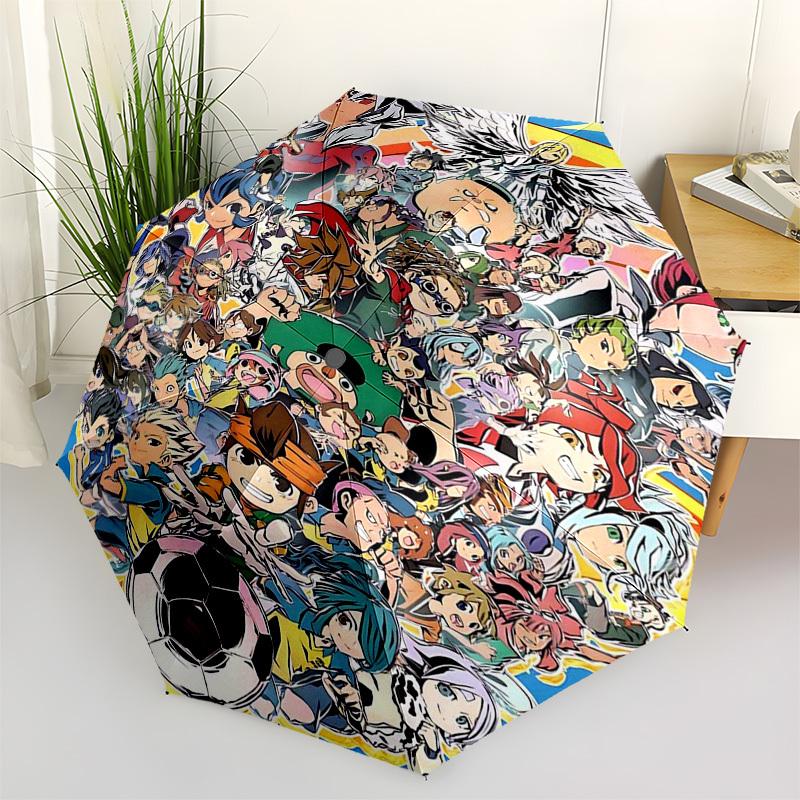 

1pc Anime Characters Outdoor Umbrella - Automatic Opening/Closing, Portable 3-Fold Design with 8-Rib Iron Frame - Perfect Gift for Fans, Travelers, Da