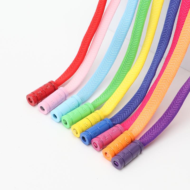 1 Pair Elastic Laces Nice Metal Capsule Lock Buckle No Tie Shoelaces Buckle Tieless Lazy Shoelace Decorations Shoe Accessries