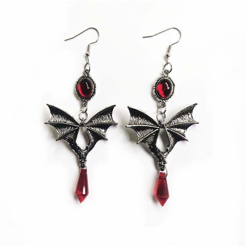 Gothic Vampire Bat Earrings for Women Men Night Bat Ghost Festival Punk Rock Hip Hop Earring Party Gift Jewelry