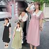 Large Size Fat Mm French Doll Collar Age-reducing A-word Skirt Summer New Waist Drape Dress 230293
