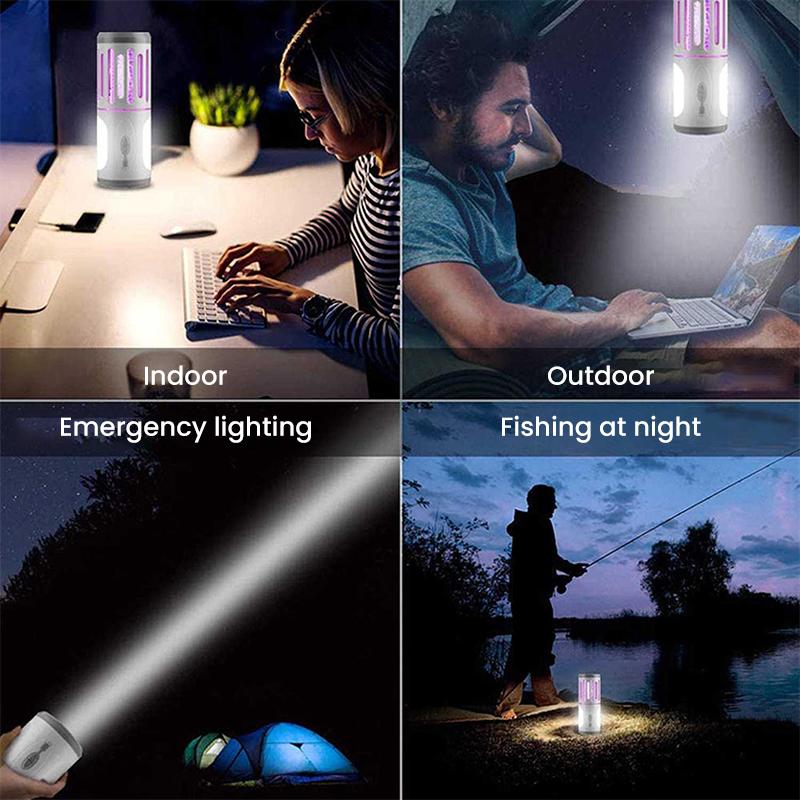 2000-Lumen LED Camping Lantern with Bug Zapper Indoor/Outdoor Insect Pest Killer Kitchen Insect Trap Lamps