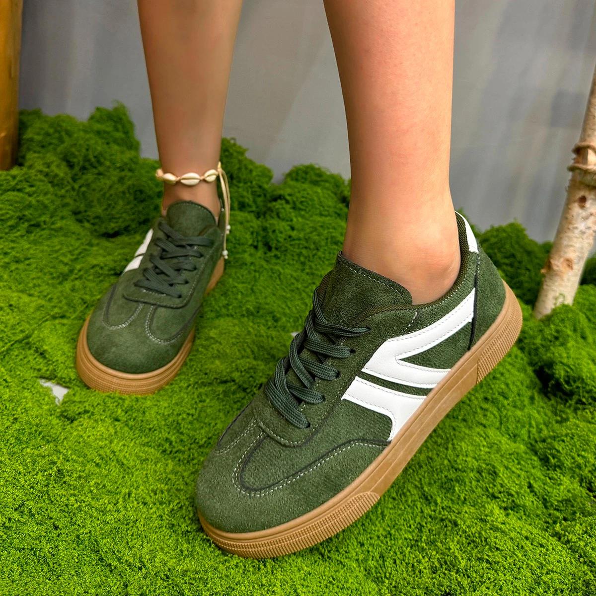 

Модные женские кроссовки, новые повседневные модные дышащие туфли для женщин, дизайнерская обувь для активного отдыха, трендовые удобные роскошные кроссовки для женщин 41 зелёный