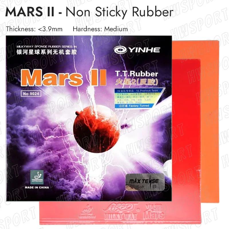 

YINHE MARS 2 Настільний теніс Гумовий нелипкий Максимально напружений гумовий лист для пінг-понгу з губкою для бекхенду Red Mid