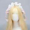Ribbon Bow Lolita Lace Headband Sweet Anime Maid Cosplay Headdress Cute Ruffled Hairband  Daily
