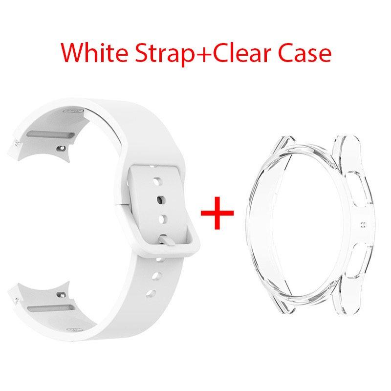 

2 в 1 ремешок для часов + рамка безель для Samsung Watch6 Classic/Watch 6/Watch5pro/Watch5 ремешок на запястье браслет ремешок для часов чехол Watch 6 Classic 47mm чистый