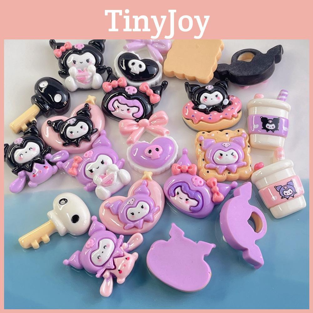 Kreskówkowe Fioletowe Ryżowe Akcesoria z Żywicy Do Rękodzieła DIY, Gumki do Włosów i Spinki do Włosów