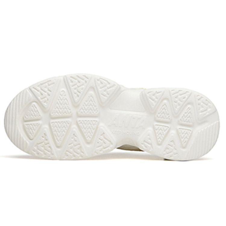 Anta Color Block Casual Low Top Dad Shoes Women sneaker White Yellow 922138890-4