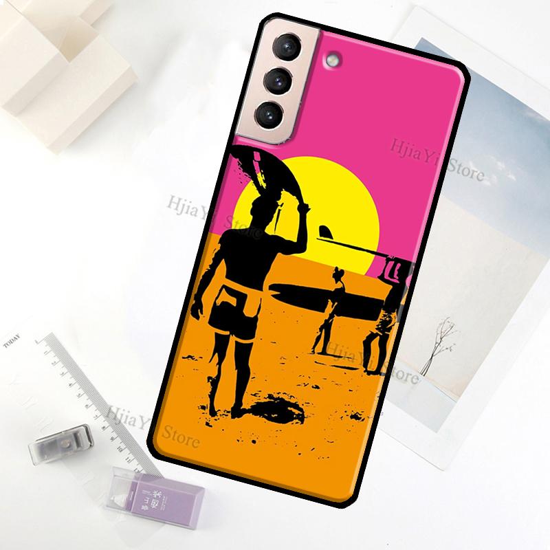 Surf Surfing Case For Samsung Galaxy S23 Ultra Note 20 10 S9 S10 Plus S20 S21 FE S22 Ultra Phone Cover