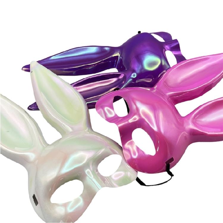 Lovely Masquerades Mask Rabbit Ears Mask Rabbit Half Face Mask Cosplay Halloween Costume Accessory for Birthday Party
