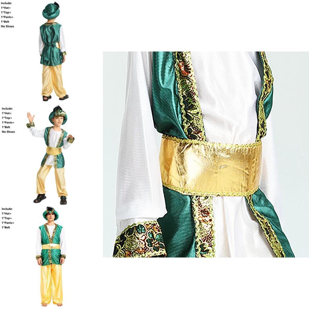 Exquisite Boys Halloween Costume For Arabian Prince King Themed Parties