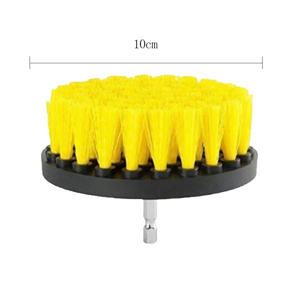 

0.25 Inch Cleaning Brush Drill Soft Brush Plastic + Bristles жёлтый